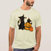 PengiHolidays Zwart katten organisch shirt (Voorkant)