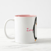 Pengin Luv Tweekleurige Koffiemok (Links)