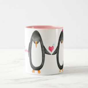 Pengin Luv Tweekleurige Koffiemok