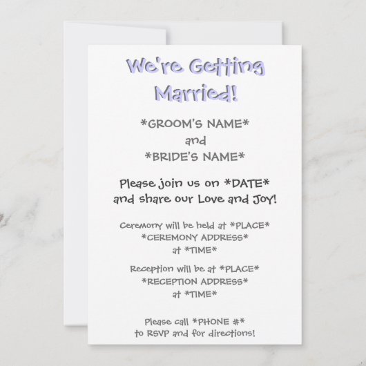 Pengin Luv Wedding Invite Save The Date (Achterkant)