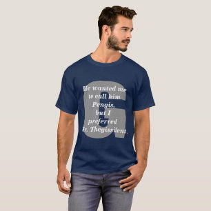 Pengis.  Rode witte en blauwe editie T-shirt