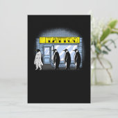 Pengiun tattoo cadeau bedankkaart (Staand voorkant)