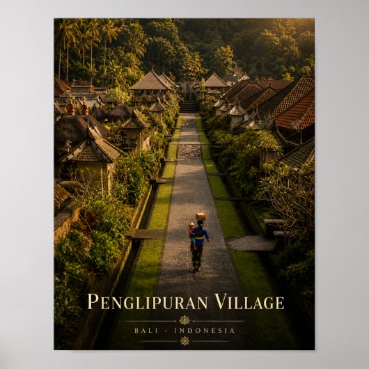 Penglipuran Village Bali Poster (Voorkant)