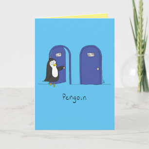 Pengoin - Wenskaart Penguin Pun Kaart