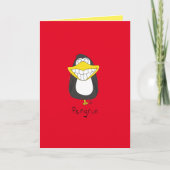 Pengrin Grinning Penguin Funny Wenskaart Kaart (Voorkant)