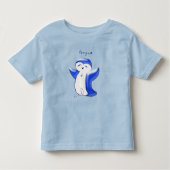 Pengu Gelukkige Pinguïn (Blauw) Peuter T-shirt (Voorkant)