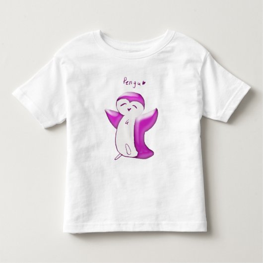 Pengu Gelukkige Pinguïn (Helroze) Peuter T-shirt (Voorkant)