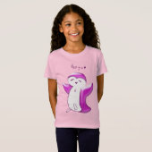 Pengu Happy Penguin (BrightPink) Kinder Tshirt (Voorkant volledig)
