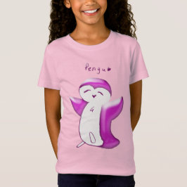 Pengu Happy Penguin (BrightPink) Kinder Tshirt