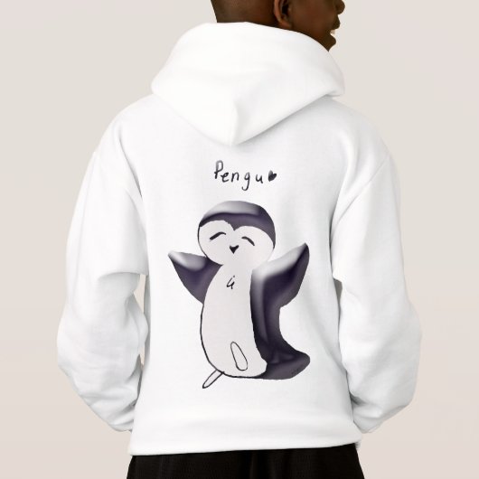 Pengu Happy Penguin Fun Club (Black-W) Kinder Hood (Achterkant)