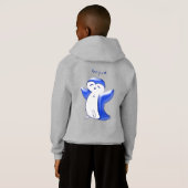 Pengu Happy Penguin Fun Club (Blue-G) Kinder Hoodi (Achterkant volledig)