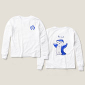 Pengu Happy Penguin Fun Club (Blue-W) Lang sleeve (Voorkant /achterkant)