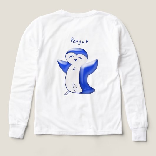 Pengu Happy Penguin Fun Club (Blue-W) Long-sleeve (Achterkant)