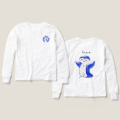 Pengu Happy Penguin Fun Club (Blue-W) Long-sleeve (Voorkant /achterkant)
