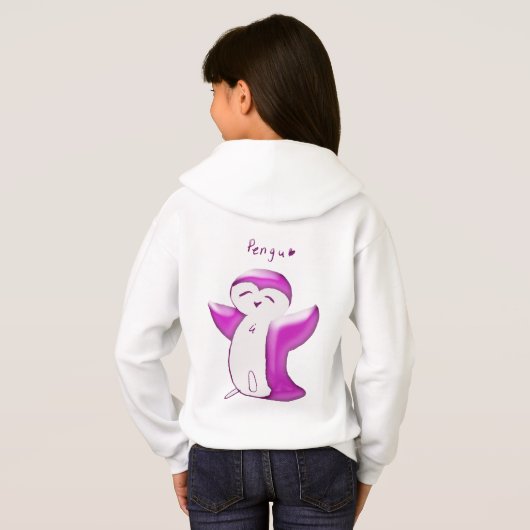 Pengu Happy Penguin Fun Club (BP-W) Kinder Hoodie (Achterkant volledig)