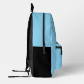 Pengu Happy Penguin Kinder Black-SkyBlue Bedrukte Rugzak (Links)