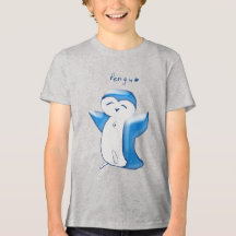 Pengu Happy Penguin (LtBlue) Kinder Tshirt