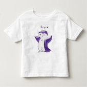 Pengu Happy Penguin (Violet) Peuter Tshirt (Voorkant)