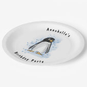 Pengu Party Papieren Bordje (Gekanteld)