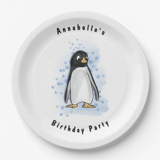 Pengu Party Papieren Bordje (Voorkant)