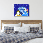 Penguin2 Wrapped Canvas Afdruk (Insitu (Slaapkamer))