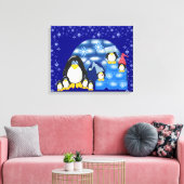 Penguin2 Wrapped Canvas Afdruk (Insitu (Woonkamer))