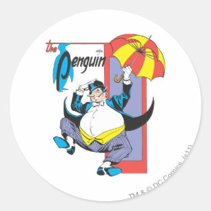 Penguin 2 ronde sticker