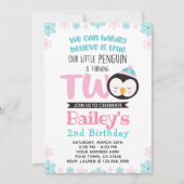 Penguin 2e verjaardag uitnodiging (Voorkant)