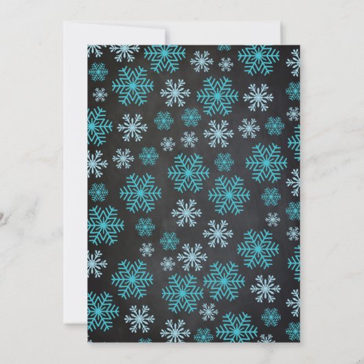 Penguin 2e verjaardag Uitnodiging Chalkboard (Achterkant)