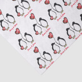 Penguin 40th of een huwelijksfeest tissuepapier (Detail)