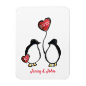 Penguin 40th ruby bruiloft magneet (Verticaal)