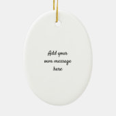 Penguin 45th sapphire bruiloft keramisch ornament (Achterkant)