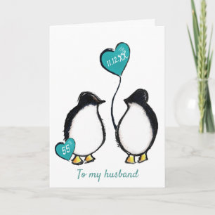 Penguin 55e smaragdgroene huwelijksverjaardag echt kaart