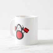 Penguin-afspeeltrommelset Koffiemok (Voorkant links)
