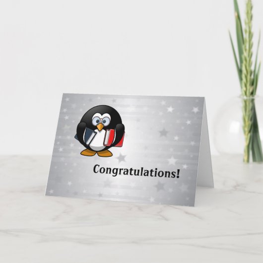 Penguin Afstuderen Card Bedankkaart (Voorkant)