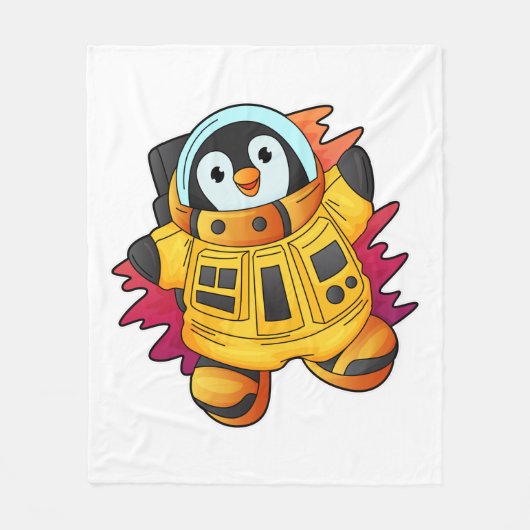 Penguin als astronaut in Suit Fleece Deken (Voorkant)