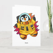 Penguin als astronaut in Suit Kaart (Achterkant)