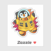 Penguin als astronaut in Suit Sticker (Vel)