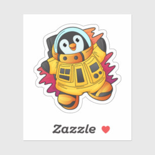 Penguin als astronaut in Suit Sticker