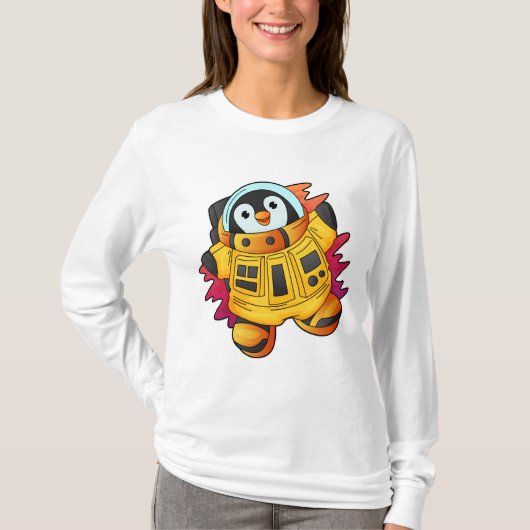 Penguin als astronaut in Suit T-shirt (Voorkant)