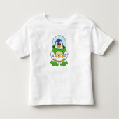 Penguin als astronaut met kostuum kinder shirts (Voorkant)