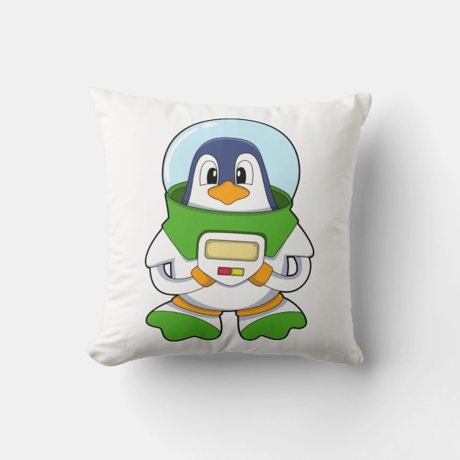 Penguin als astronaut met kostuum kussen (Voorkant)