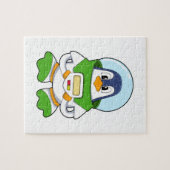 Penguin als astronaut met kostuum legpuzzel (Horizontaal)