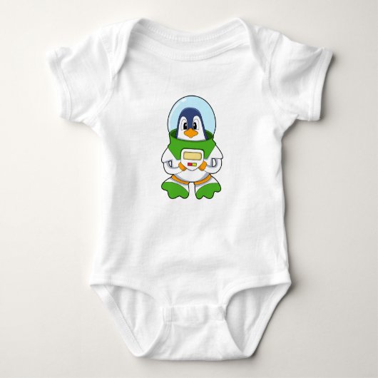 Penguin als astronaut met kostuum romper (Voorkant)