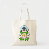 Penguin als astronaut met kostuum tote bag (Voorkant)