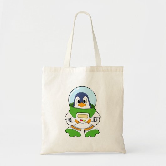 Penguin als astronaut met kostuum tote bag (Voorkant)