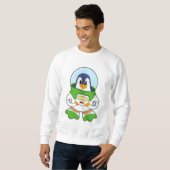 Penguin als astronaut met kostuum trui (Voorkant volledig)
