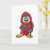 Penguin als brandblusser met brandblusapparaat kaart (Gele Bloem)
