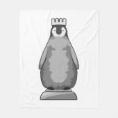 Penguin als Chess-stukje King Fleece Deken (Voorkant)