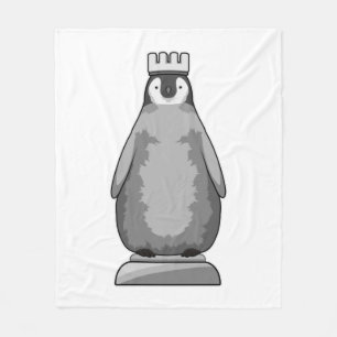 Penguin als Chess-stukje King Fleece Deken